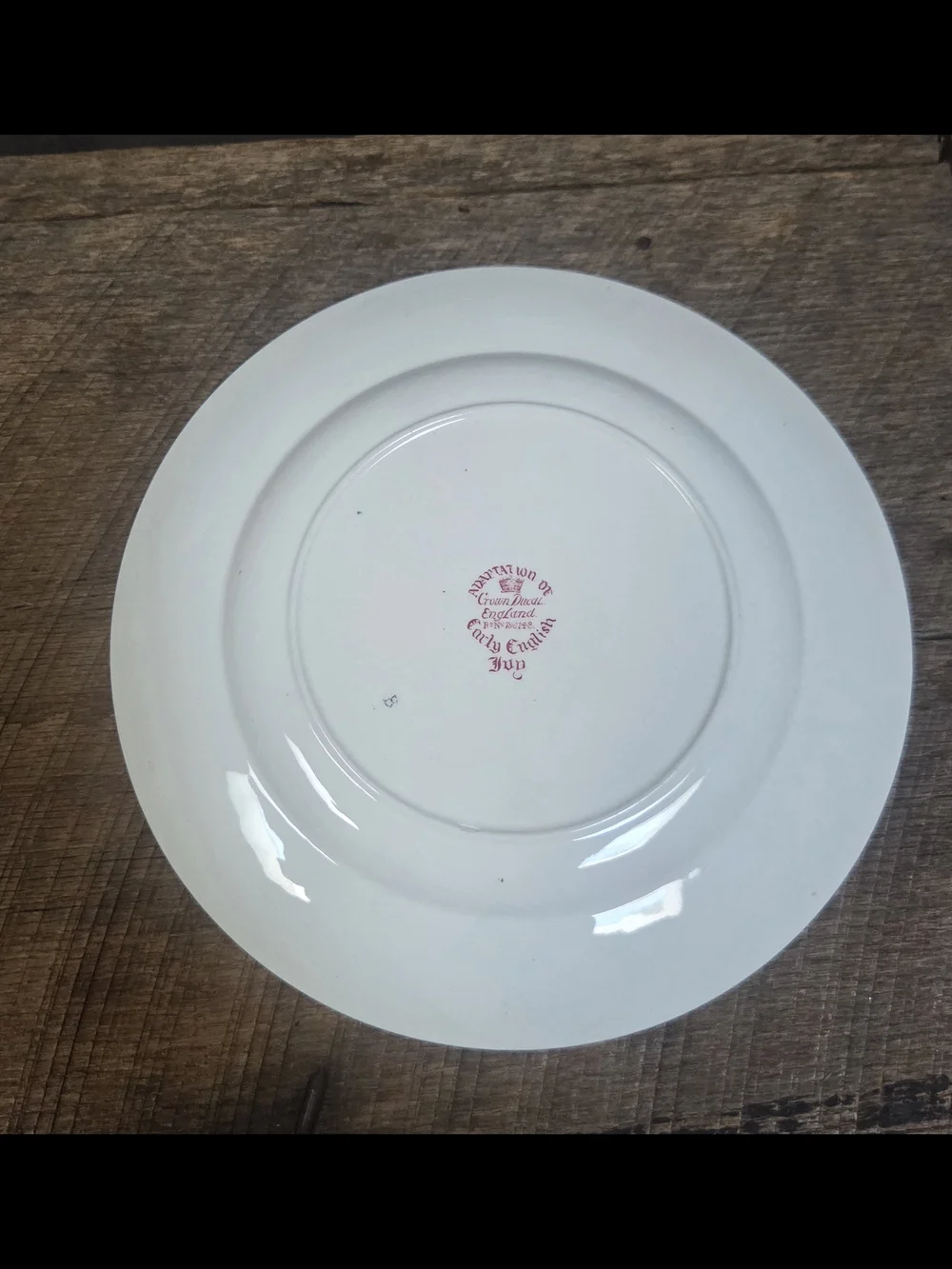 1930's Vintage Antique Early English Ivy Pink by Crown Ducal ~ Bin Q